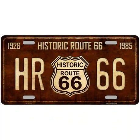 Historic Route 66 Vintage Metal Novelty License Plate 24" x 12" (LLP)