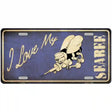 I Love My Seabee Metal Novelty License Plate 24" x 12" (LLP)