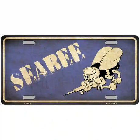 Seabee Metal Novelty License Plate 24" x 12" (LLP)