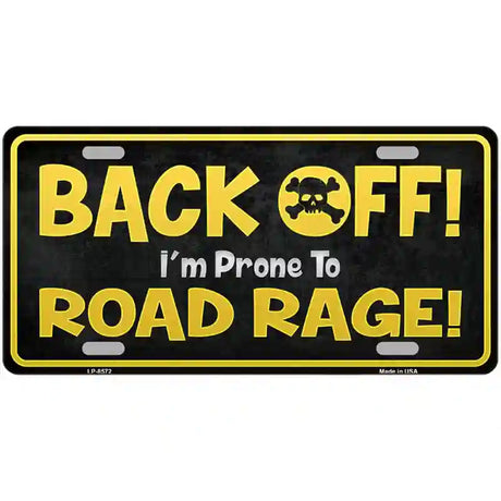 Back Off Road Rage Metal Novelty License Plate 24" x 12" (LLP)