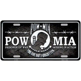 POW MIA Metal Novelty License Plate 24" x 12" (LLP)