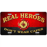 Real Heroes Red Metal Novelty License Plate 24" x 12" (LLP)