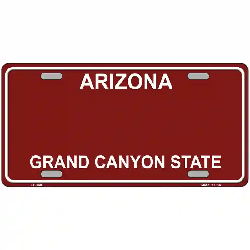 Arizona Red Metal Novelty License Plate 24" x 12" (LLP) / Yes