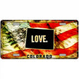 Colorado Love Metal Novelty License Plate 24" x 12" (LLP)