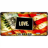 Colorado Love Metal Novelty License Plate 24" x 12" (LLP)