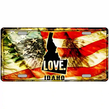 Idaho Love Metal Novelty License Plate 24" x 12" (LLP)