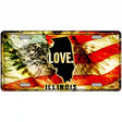 Illinois Love Metal Novelty License Plate 24" x 12" (LLP)