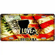 Louisiana Love Metal Novelty License Plate 24" x 12" (LLP)