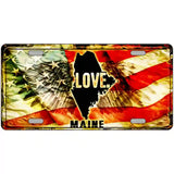 Maine Love Metal Novelty License Plate 24" x 12" (LLP)