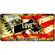 Massachusetts Love Metal Novelty License Plate 24" x 12" (LLP)