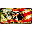 Michigan Love Metal Novelty License Plate 24" x 12" (LLP)