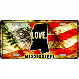 Mississippi Love Metal Novelty License Plate 24" x 12" (LLP)