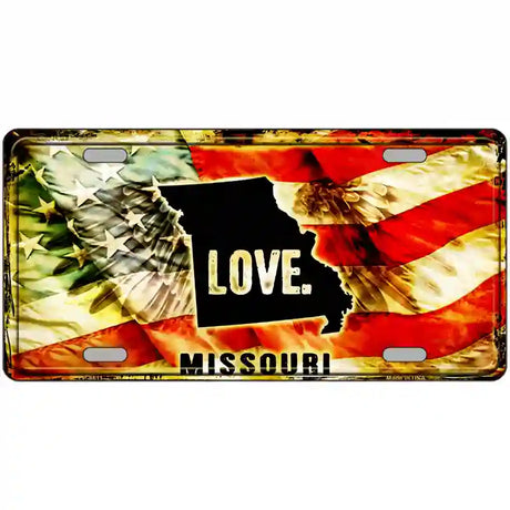 Missouri Love Metal Novelty License Plate 24" x 12" (LLP)