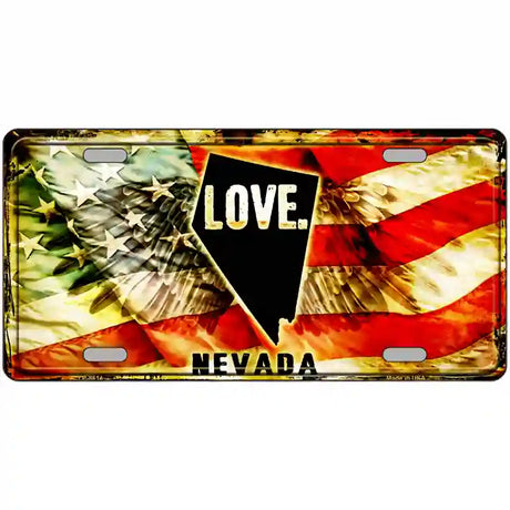 Nevada Love Metal Novelty License Plate 24" x 12" (LLP)