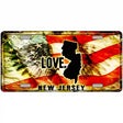 New Jersey Love Metal Novelty License Plate 24" x 12" (LLP)