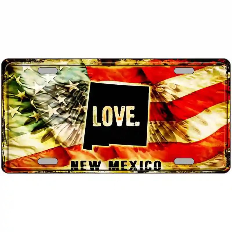 New Mexico Love Metal Novelty License Plate 24" x 12" (LLP)