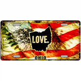 Ohio Love Metal Novelty License Plate 24" x 12" (LLP)