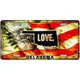 Oklahoma Love Metal Novelty License Plate 24" x 12" (LLP)