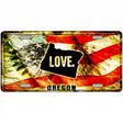 Oregon Love Metal Novelty License Plate 24" x 12" (LLP)