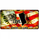 Rhode Island Love Metal Novelty License Plate 24" x 12" (LLP)