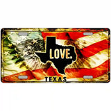 Texas Love Metal Novelty License Plate 24" x 12" (LLP)