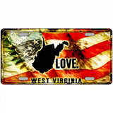 West Virginia Love Metal Novelty License Plate 24" x 12" (LLP)