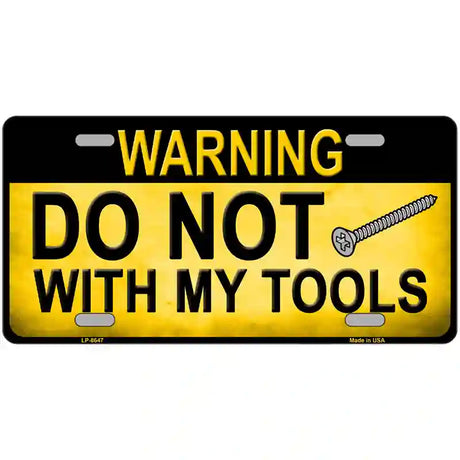 Do Not Screw Metal Novelty License Plate 24" x 12" (LLP)