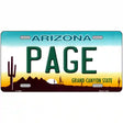 Page Arizona Metal Novelty License Plate 24" x 12" (LLP)