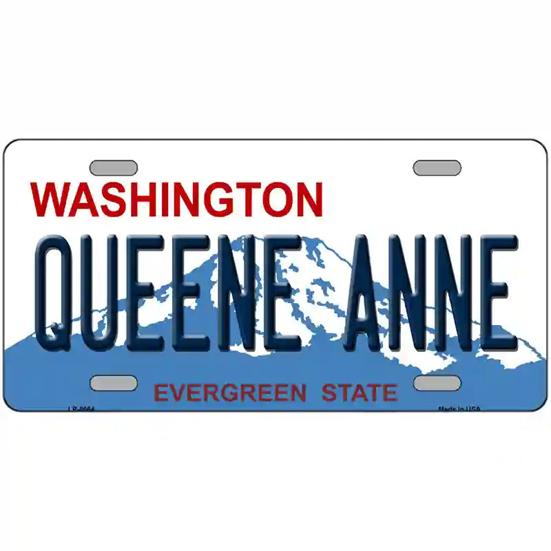 Queene Anne Washington Metal Novelty License Plate 24" x 12" (LLP)