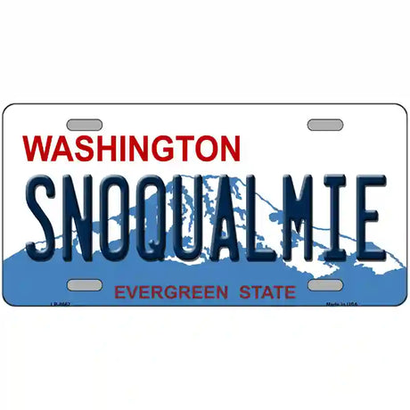 Snoqualmie Washington Metal Novelty License Plate 24" x 12" (LLP)