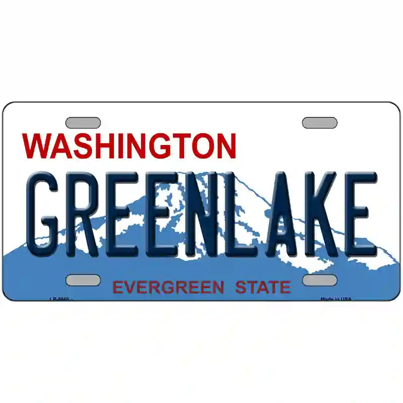 Greenlake Washington Metal Novelty License Plate 24" x 12" (LLP)