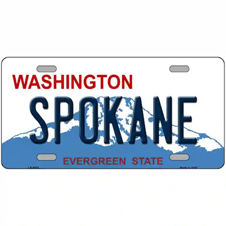 Spokane Washington Metal Novelty License Plate 24" x 12" (LLP)