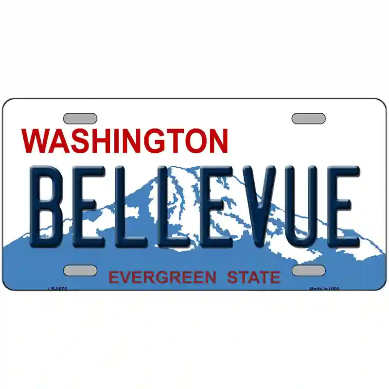 Bellevue Washington Metal Novelty License Plate 24" x 12" (LLP)