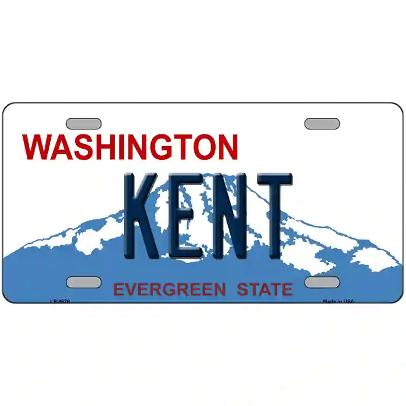 Kent Washington Metal Novelty License Plate 24" x 12" (LLP)