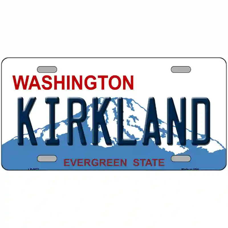 Kirkland Washington Metal Novelty License Plate 24" x 12" (LLP)