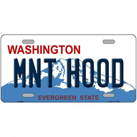 MNT Hood Washington Metal Novelty License Plate 24" x 12" (LLP)