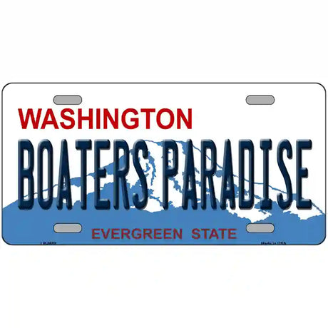 Boaters Paradise Washington Metal Novelty License Plate 24" x 12" (LLP)