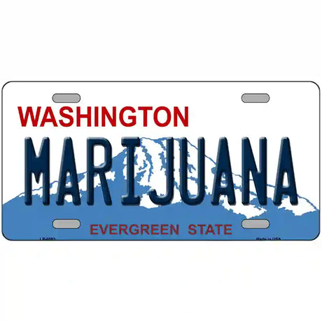 Marijuana Washington Metal Novelty License Plate 24" x 12" (LLP)