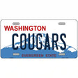 Cougars Washington Metal Novelty License Plate 24" x 12" (LLP)