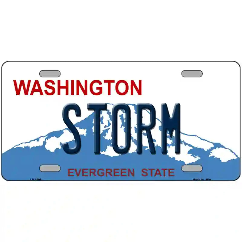 Storm Washington Metal Novelty License Plate 24" x 12" (LLP)