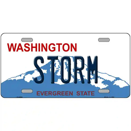 Storm Washington Metal Novelty License Plate 24" x 12" (LLP)