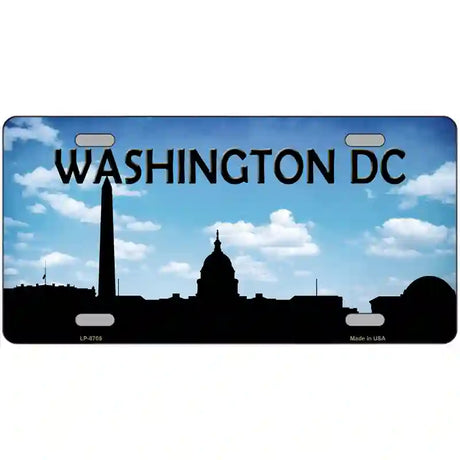 Washington DC Silhouette Metal Novelty License Plate 24" x 12" (LLP)