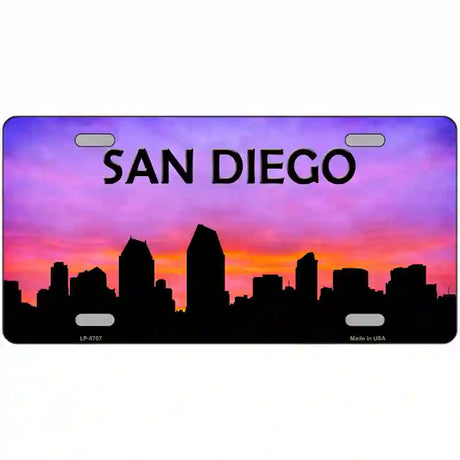 San Diego Silhouette Metal Novelty License Plate 24" x 12" (LLP)