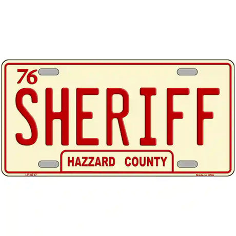 Sheriff Metal Novelty License Plate 24" x 12" (LLP)