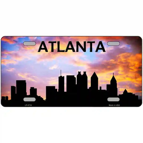 Atlanta Silhouette Metal Novelty License Plate 24" x 12" (LLP)