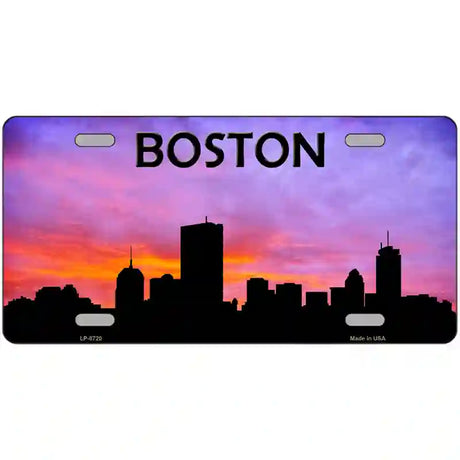 Boston Silhouette Metal Novelty License Plate 24" x 12" (LLP)