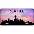 Seattle Silhouette Metal Novelty License Plate 24" x 12" (LLP)