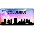 Columbus Silhouette Metal Novelty License Plate 24" x 12" (LLP)