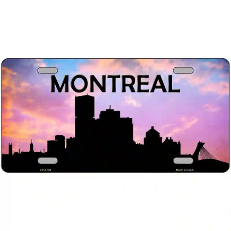 Montreal Silhouette Metal Novelty License Plate 24" x 12" (LLP)