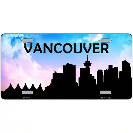 Vancouver Silhouette Metal Novelty License Plate 24" x 12" (LLP)